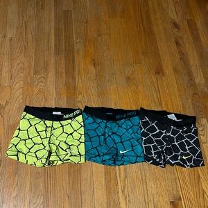 Nike pro women’s compression shorts. 3 pack or will do individual sale as well